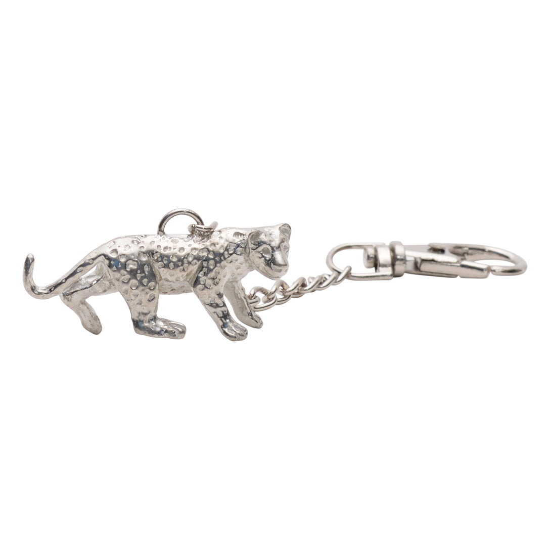 Maridadi Pewter Leopard Key Ring