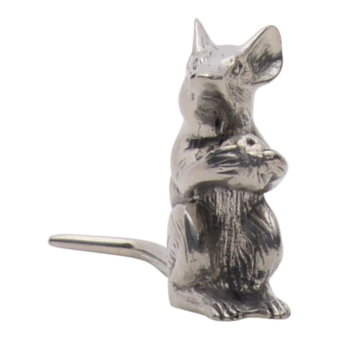 Maridadi Pewter Sitting Mouse