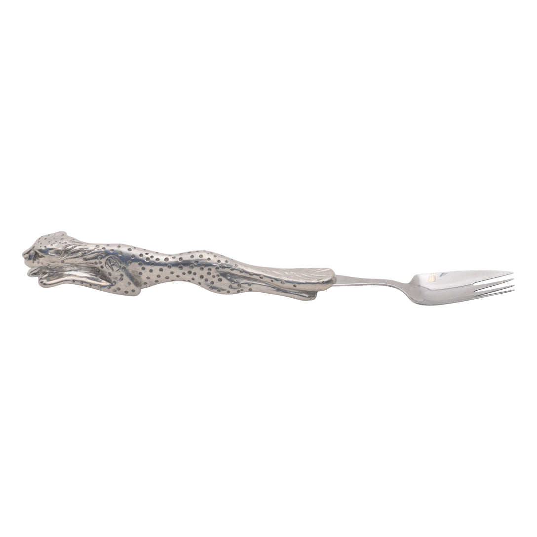 Maridadi Pewter Leopard Pasta Fork