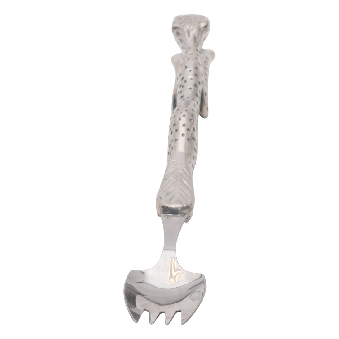 Maridadi Pewter Leopard Pasta Fork