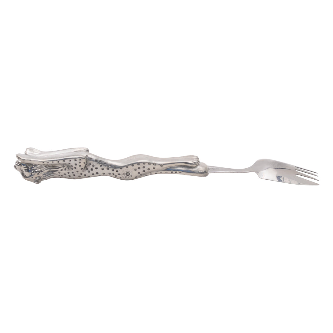 Maridadi Pewter Leopard Pasta Fork