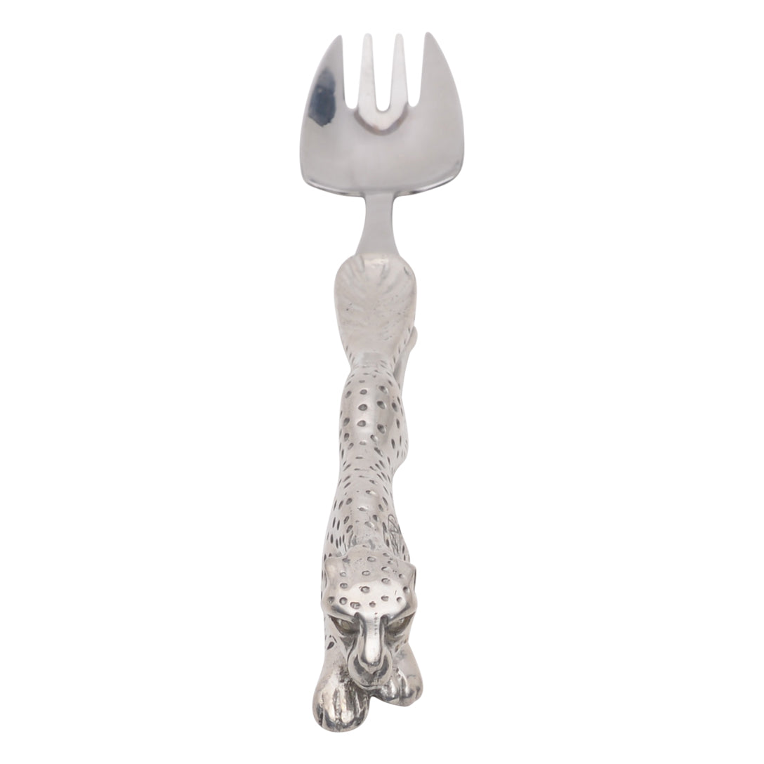 Maridadi Pewter Leopard Pasta Fork