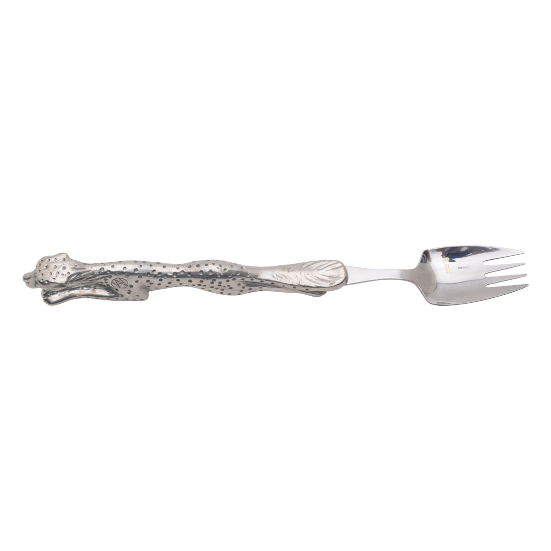 Maridadi Pewter Leopard Pasta Fork