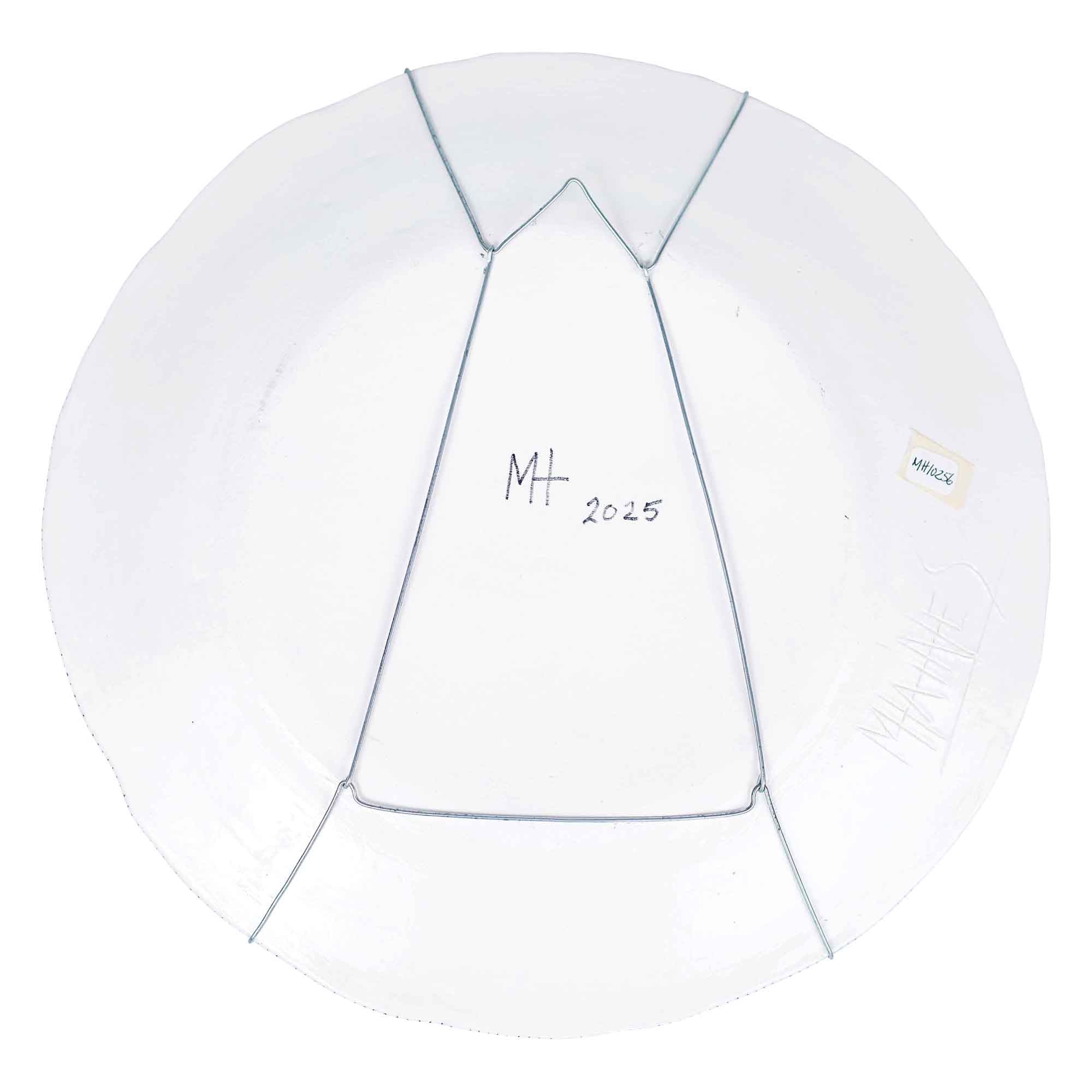 Blue & white cat plate