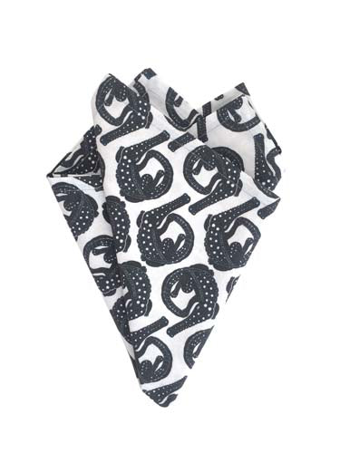 Pais of crocodile charcoal napkins