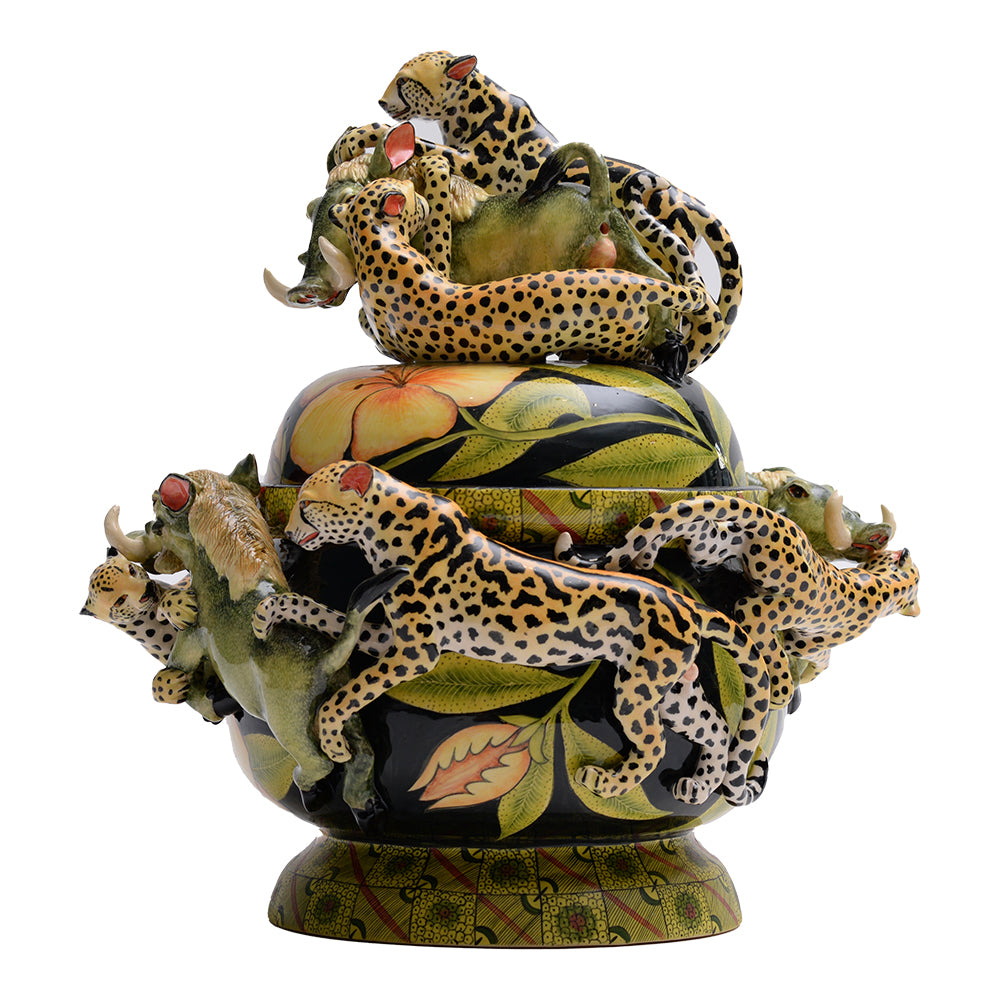 King cheetah & warthog tureen
