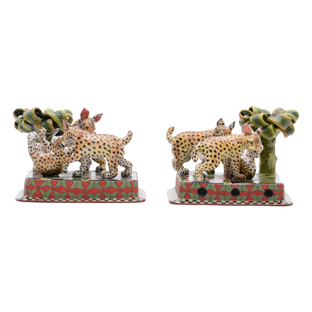 Bob Cat candle holders