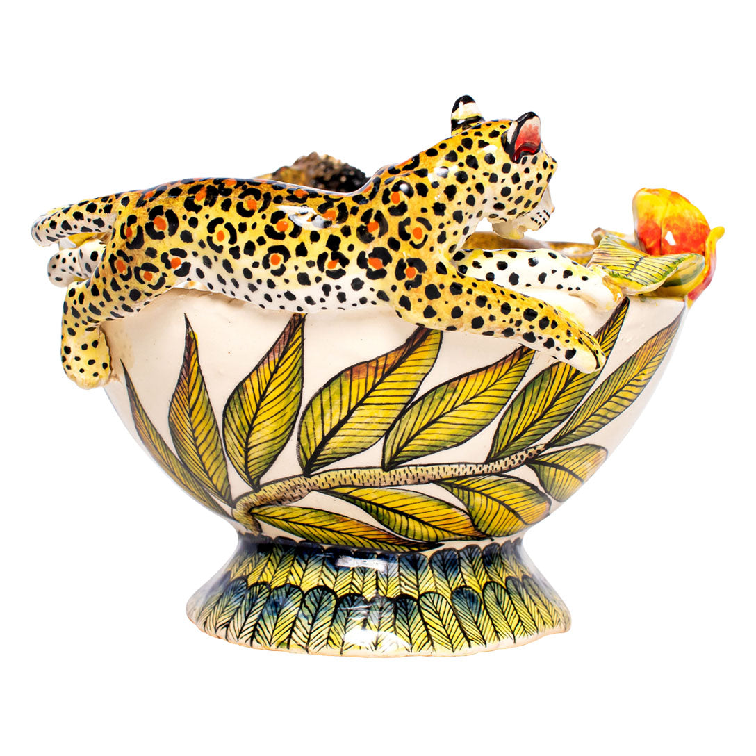 Leopard & lion bowl