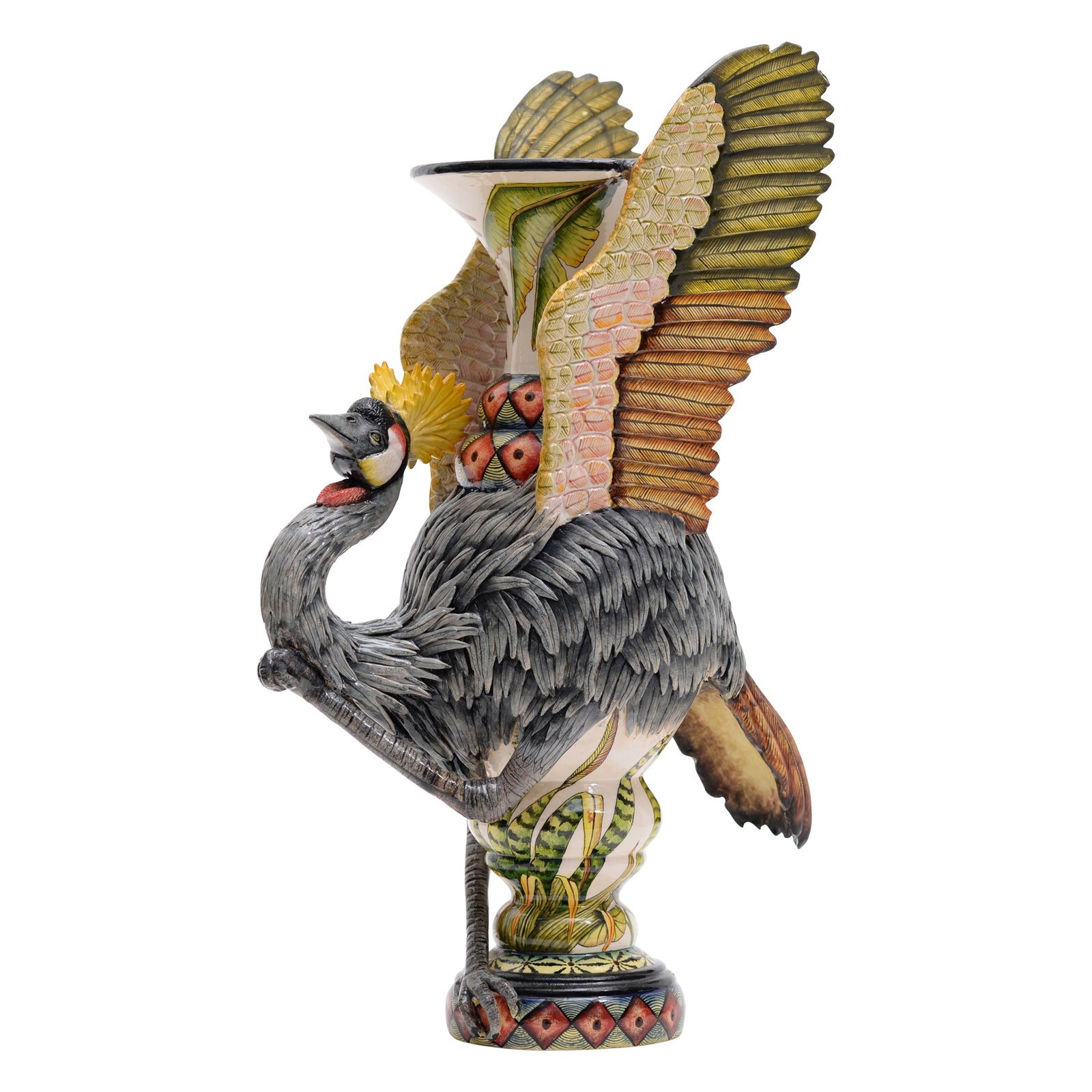 Royal crane vase
