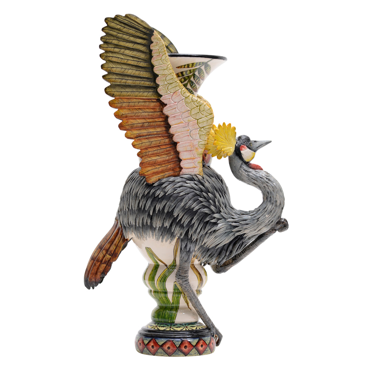 Royal crane vase