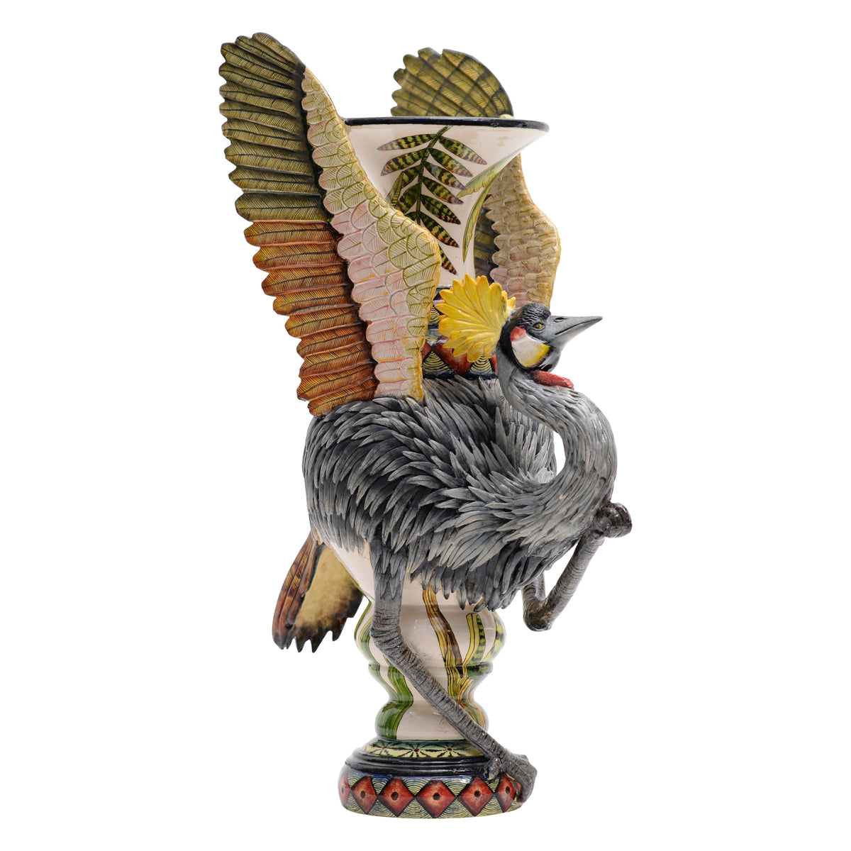 Royal crane vase