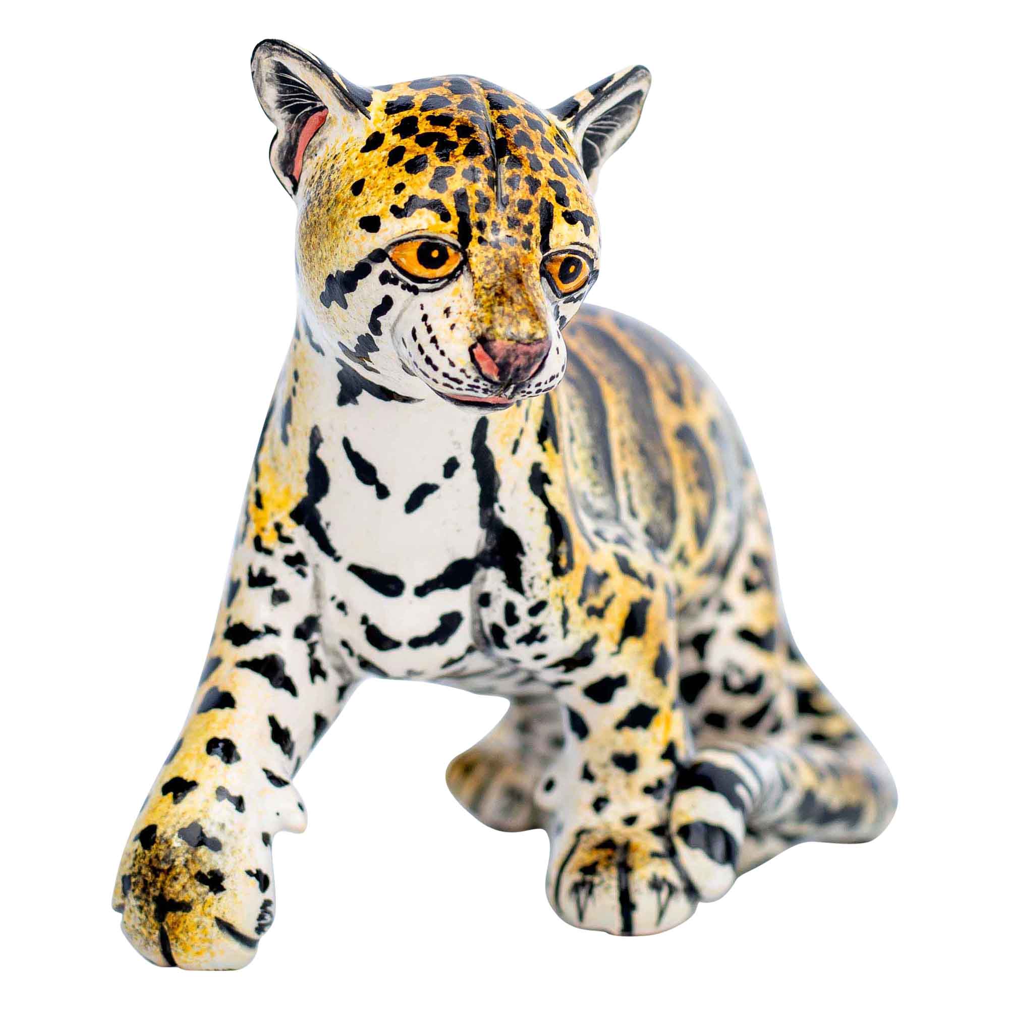 Clouded leopard sculpture
