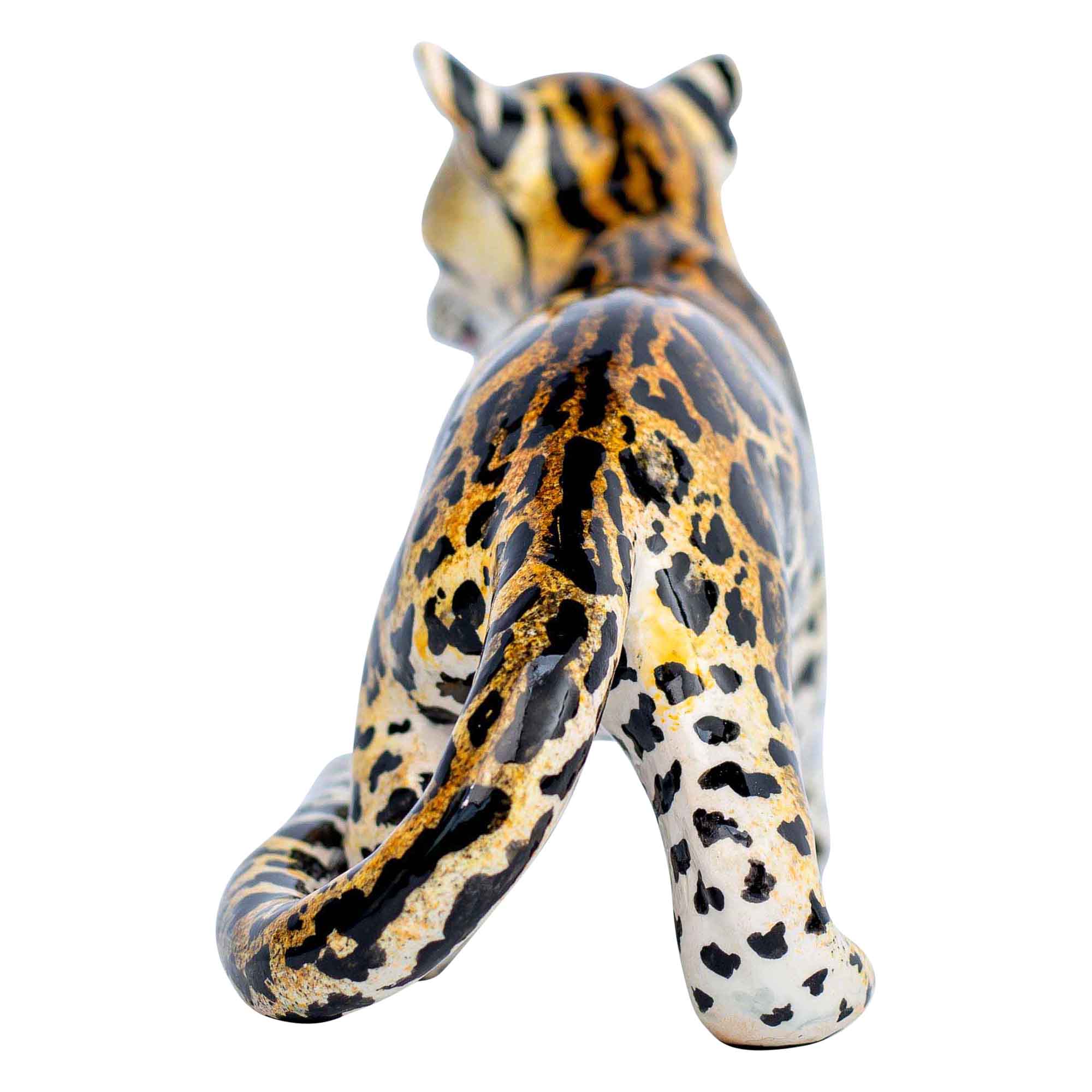 Clouded leopard sculpture