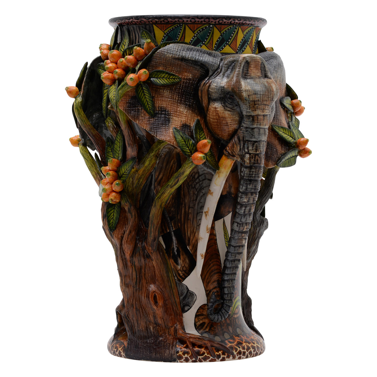 Elephant & amarula tree vase