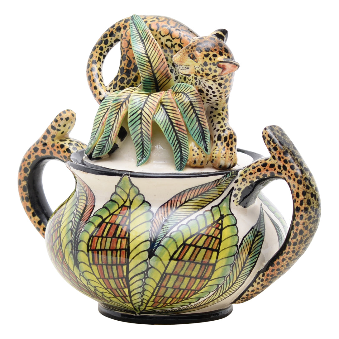 Leopard sugar pot