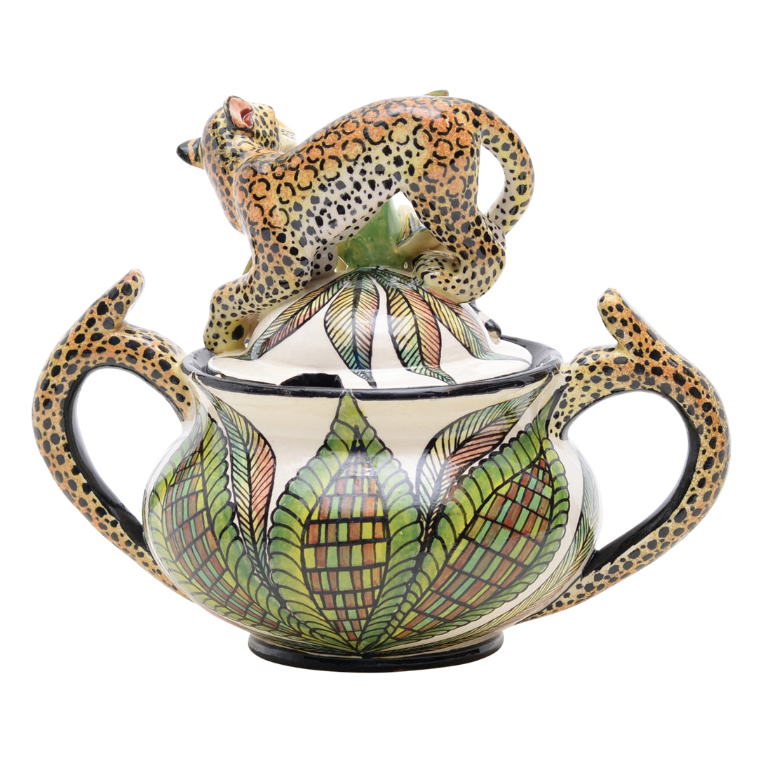 Leopard sugar pot