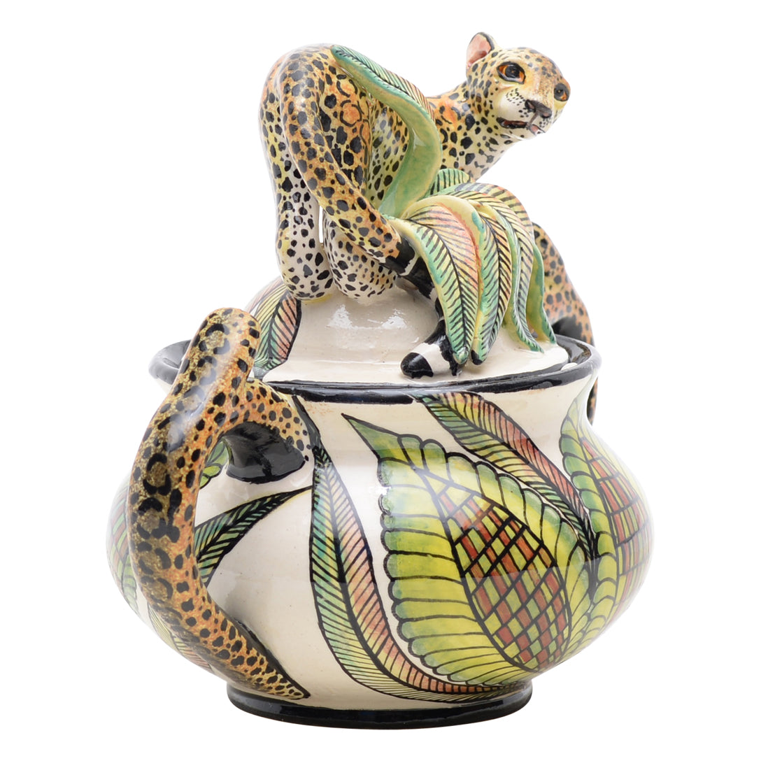 Leopard sugar pot