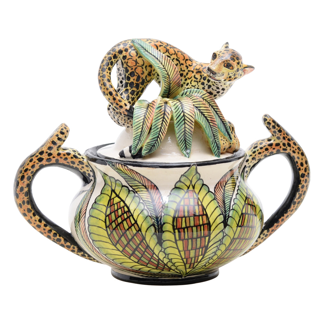 Leopard sugar pot
