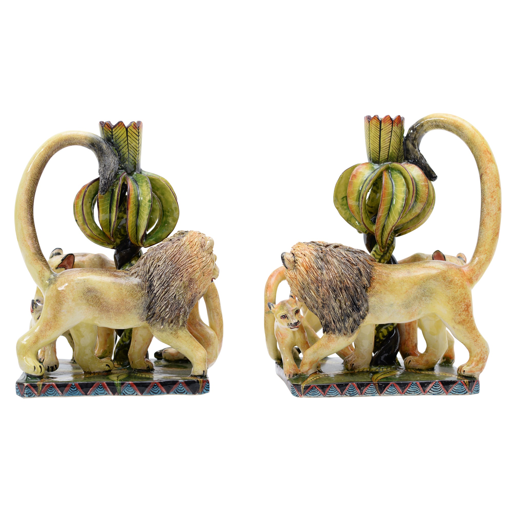 Lion Candlesticks