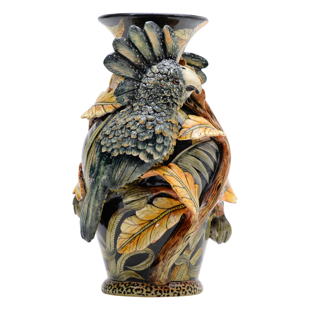 Cockatoo vase