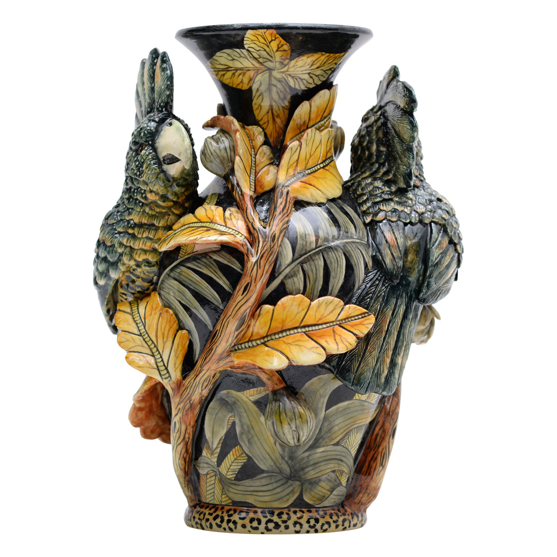 Cockatoo vase