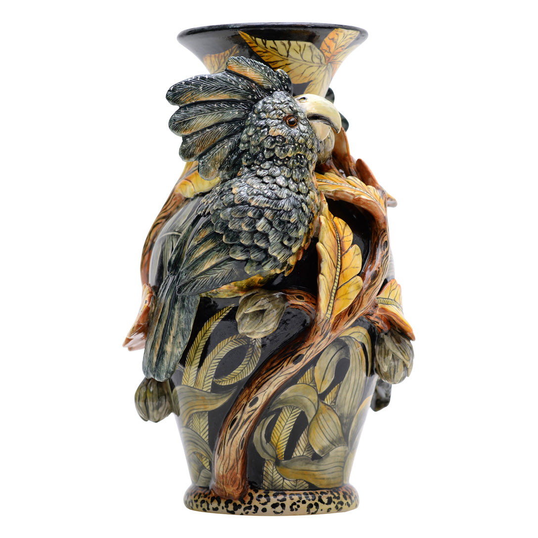 Cockatoo vase