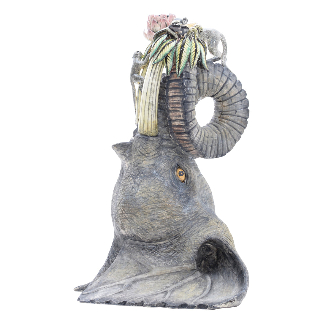 Elephant head candlestick