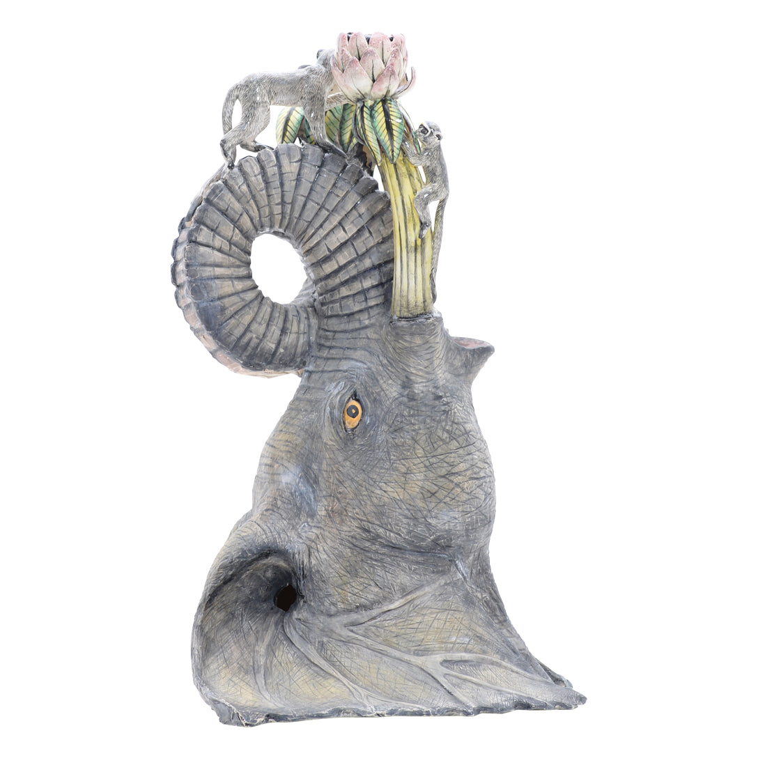 Elephant head candlestick