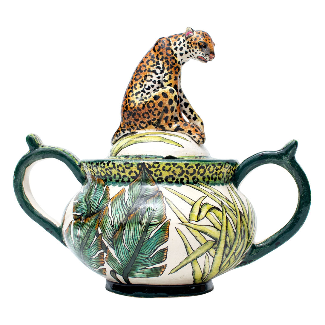 Leopard sugar pot