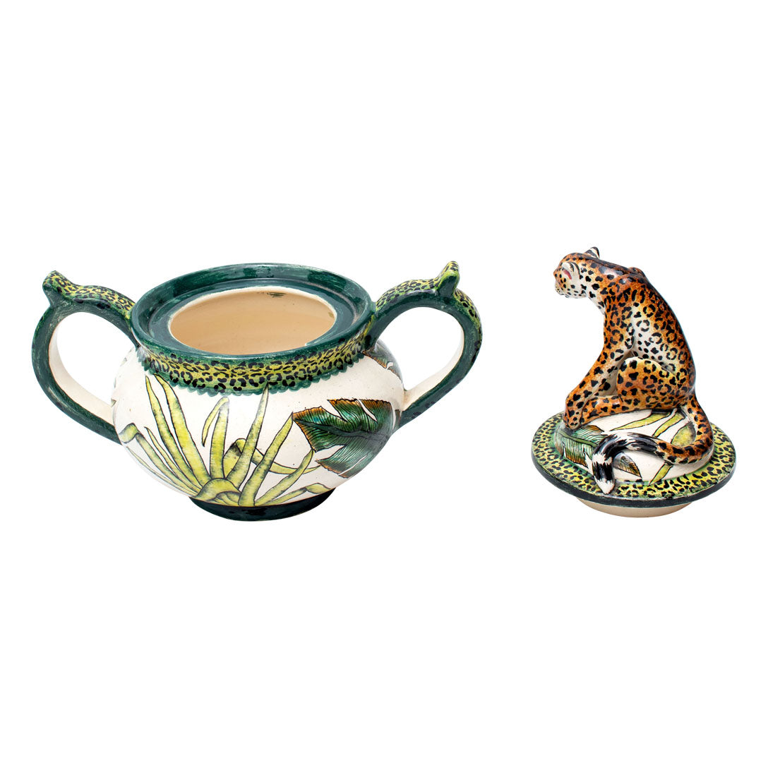 Leopard sugar pot