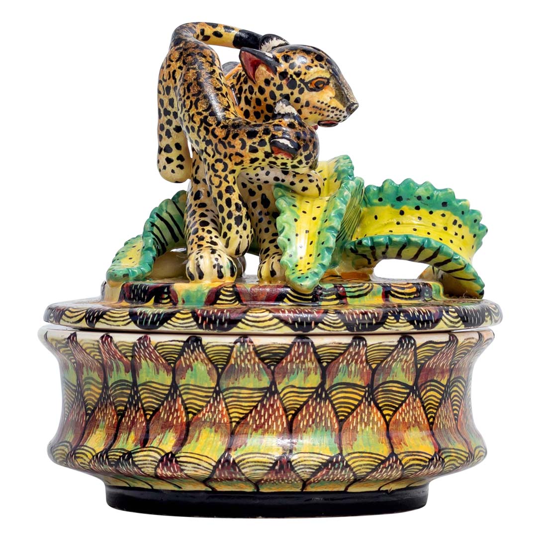 Leopard & aloe jewelry box