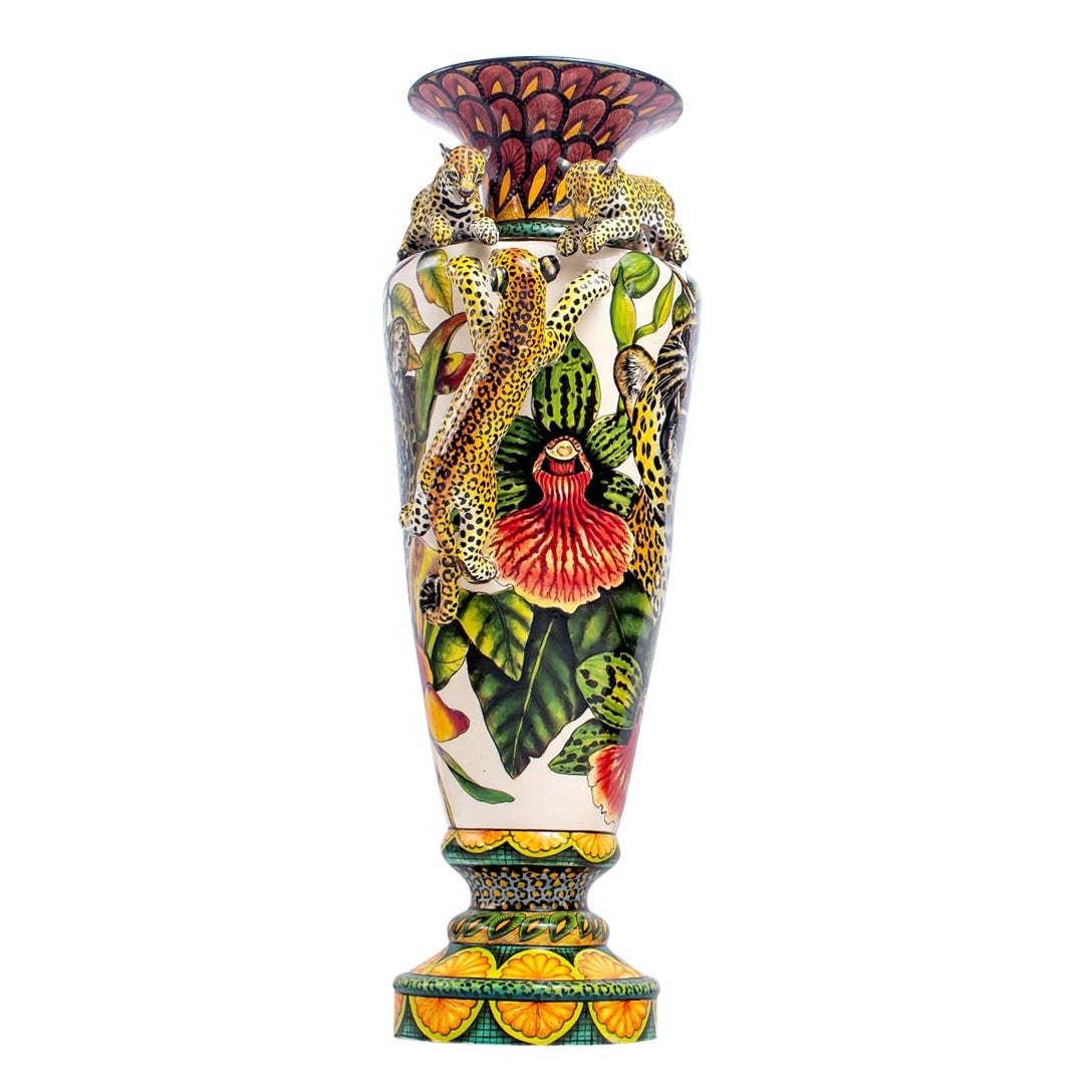 Leopard vase