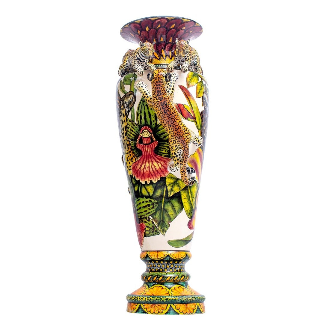 Leopard vase