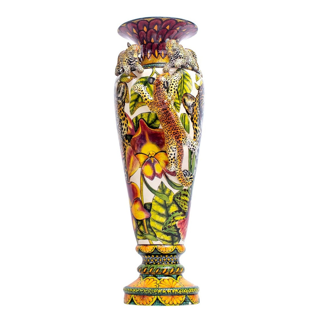 Leopard vase