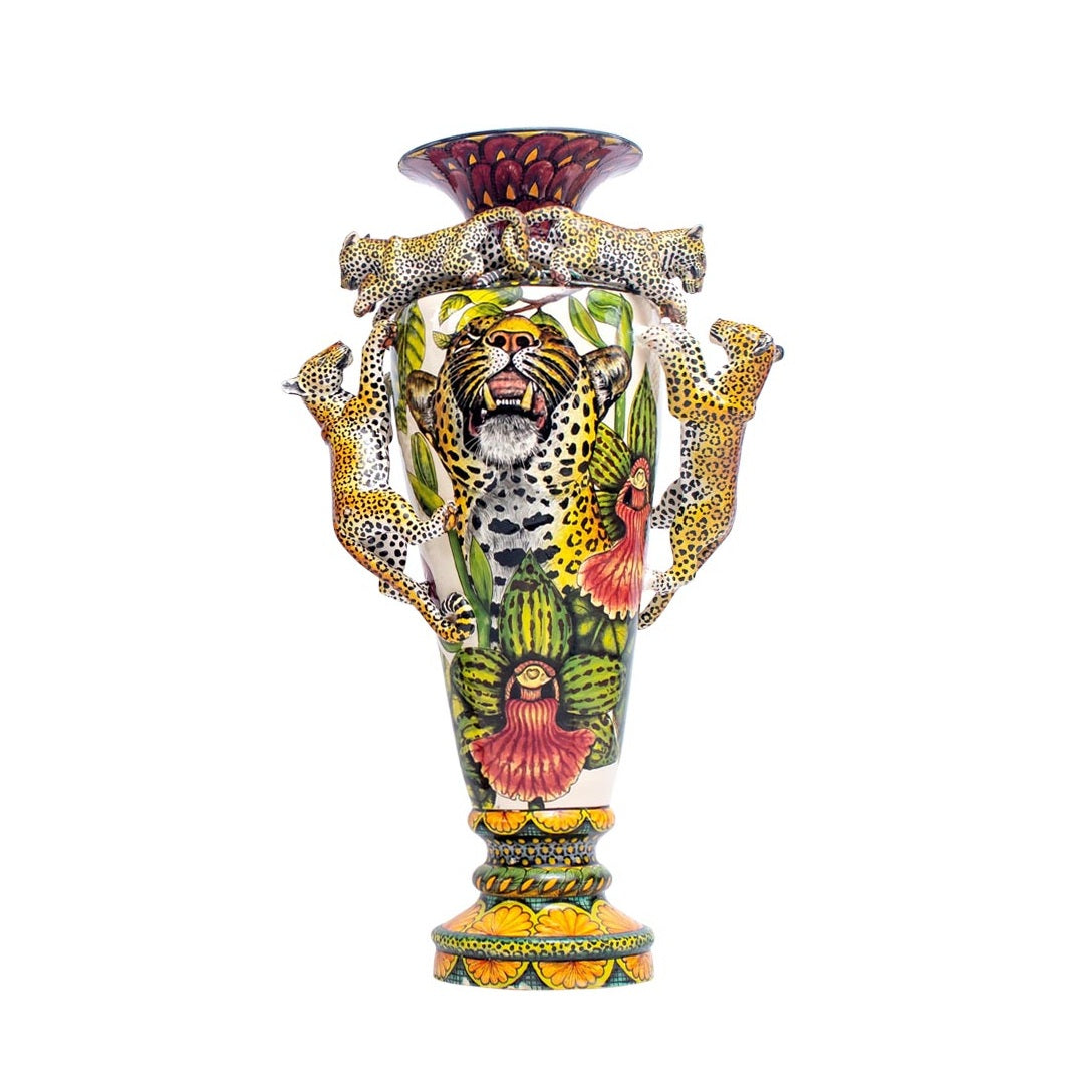 Leopard vase