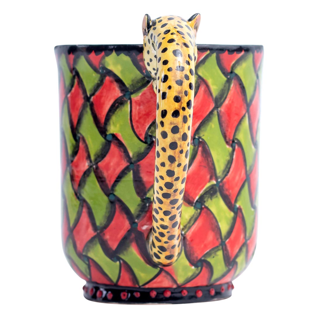 Cheetah, rhombus pattern mug