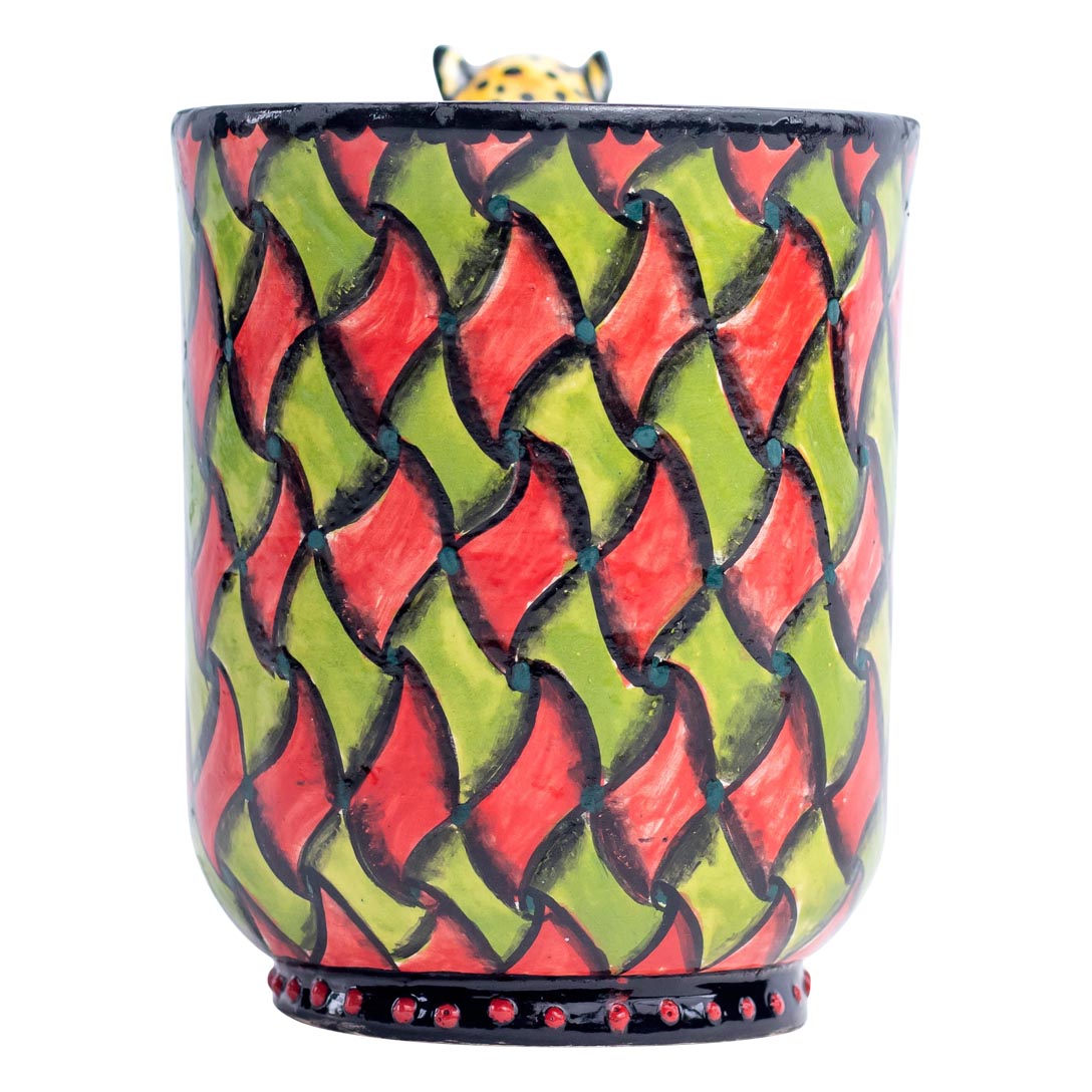 Cheetah, rhombus pattern mug