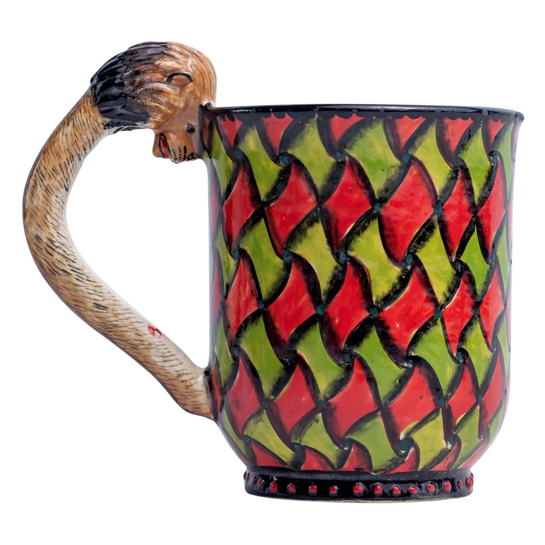 Lion, rhombus pattern mug