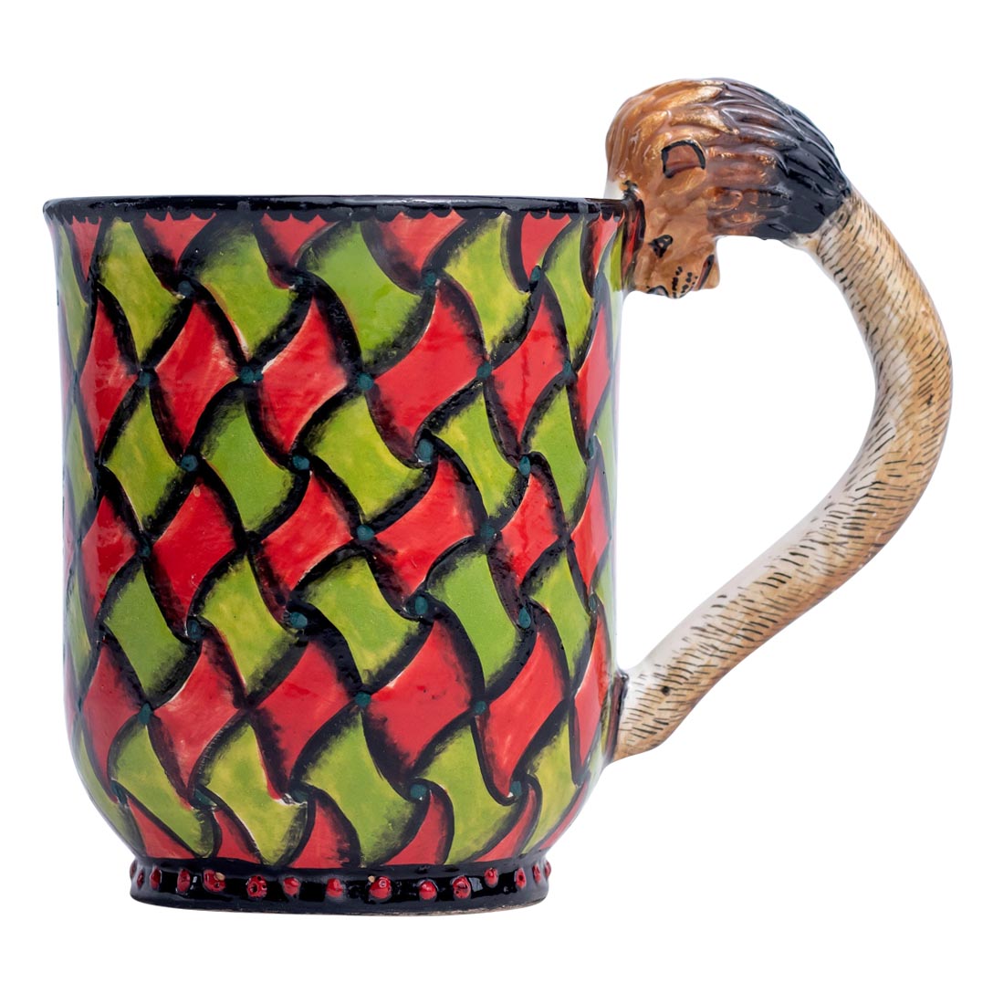 Lion, rhombus pattern mug