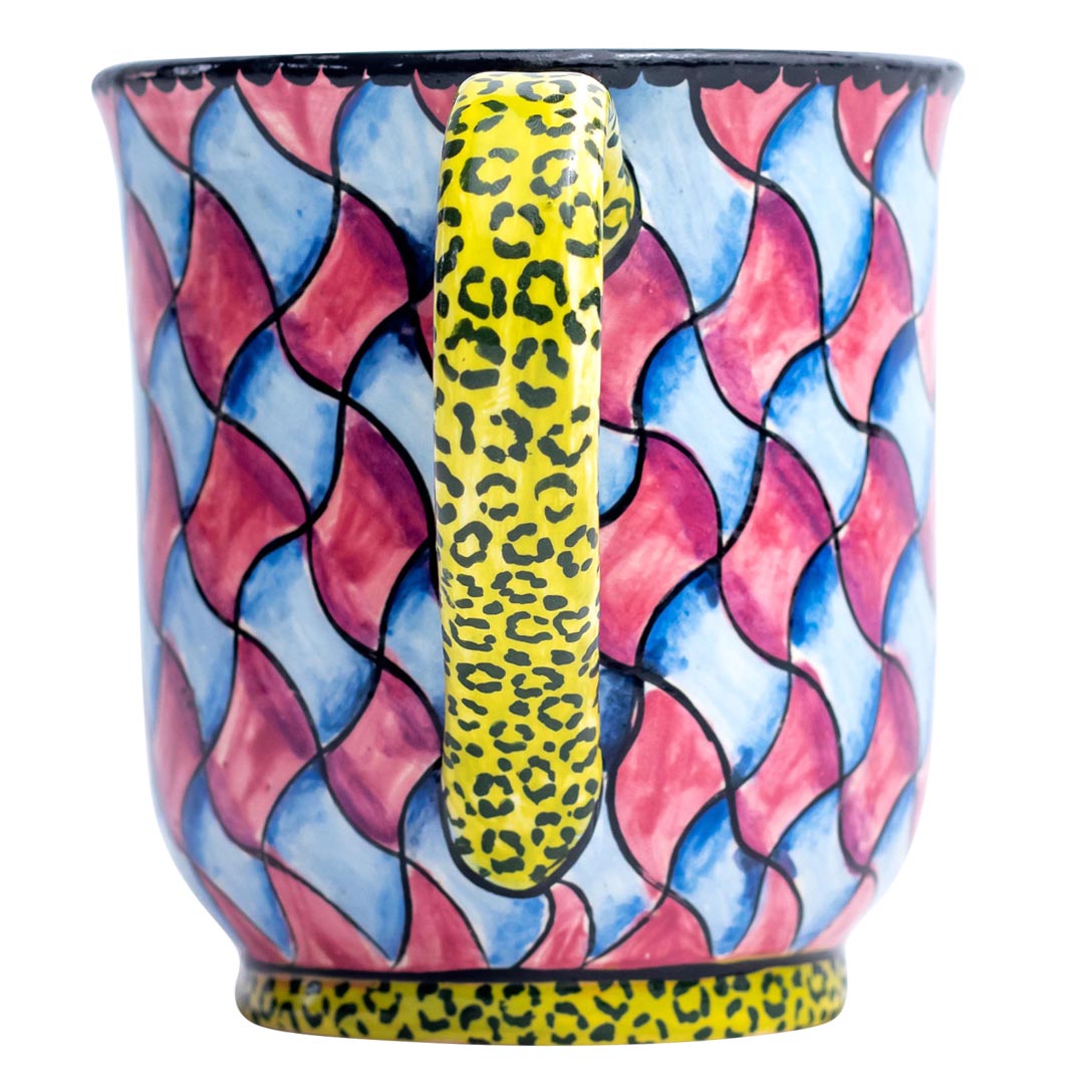 Leopard spot, rhombus pattern mug