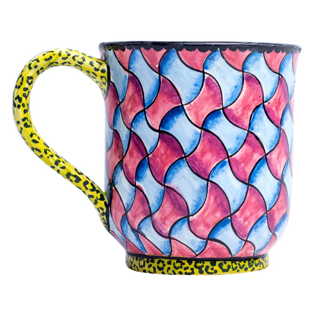 Leopard spot, rhombus pattern mug