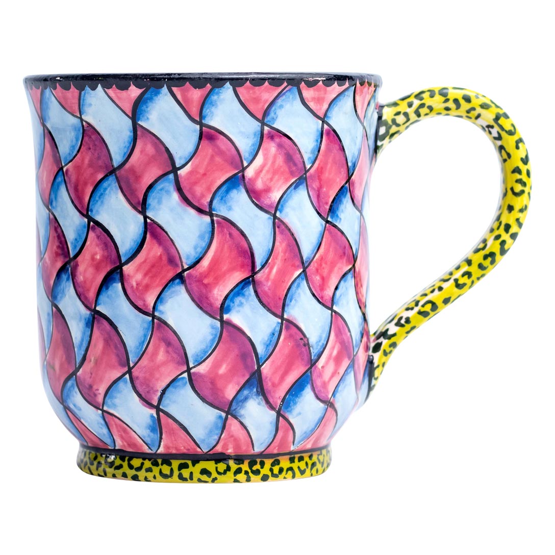 Leopard spot, rhombus pattern mug