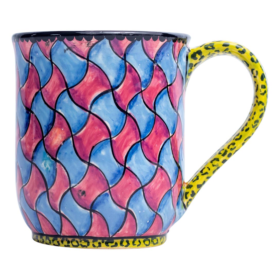 Leopard spot, rhombus pattern mug