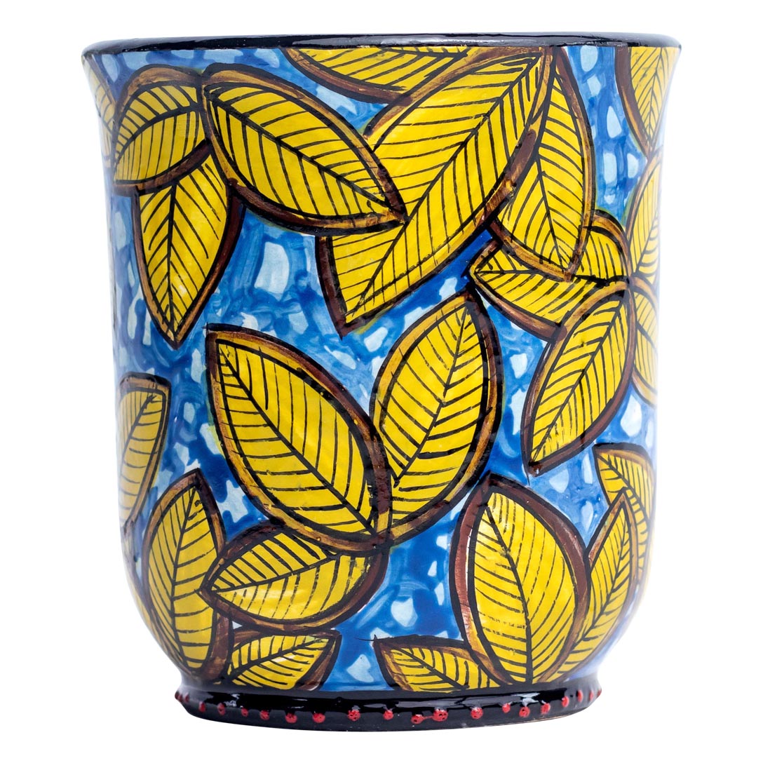 Leopard spot, yellow leaves mug