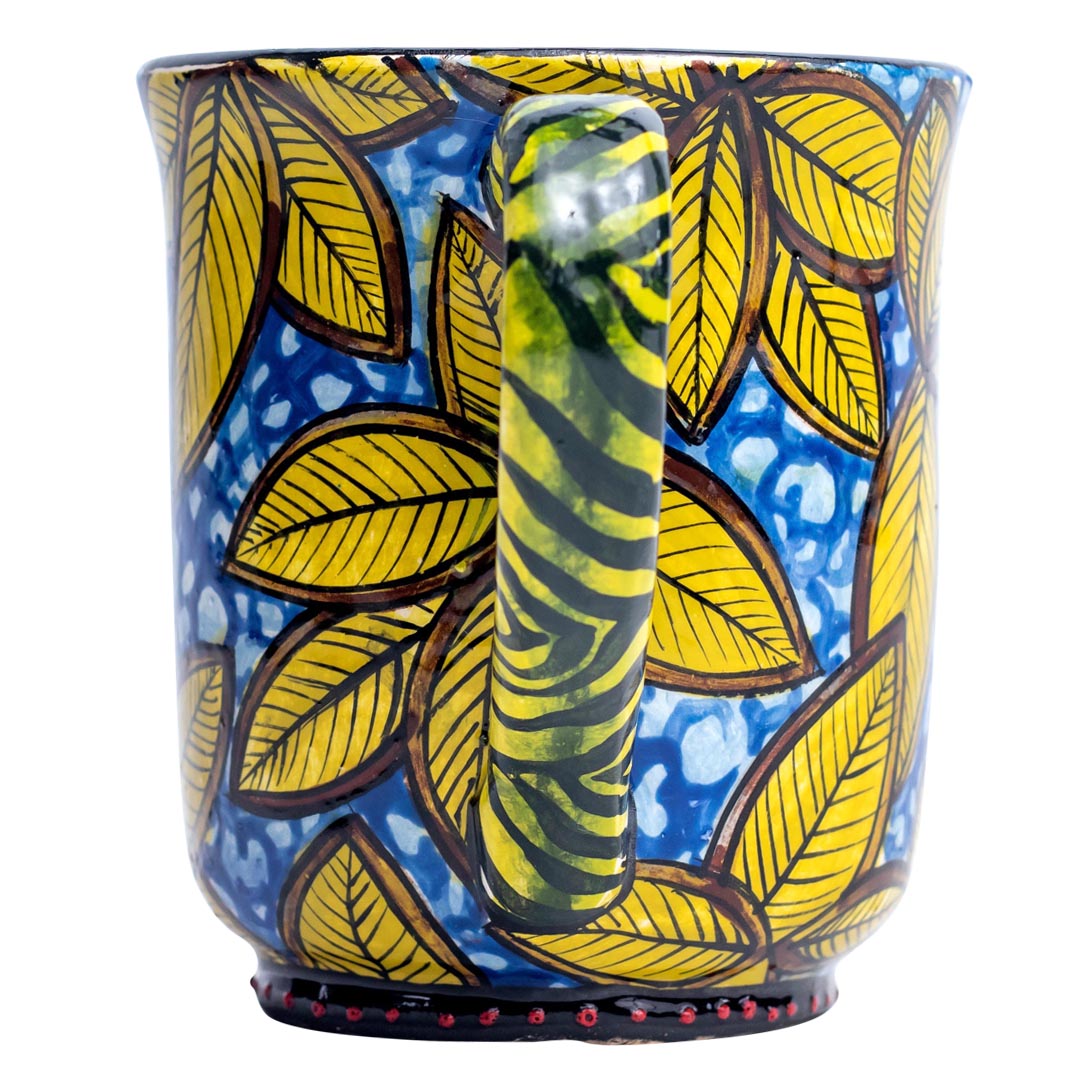 Cheetah spot, yellow leaves mug