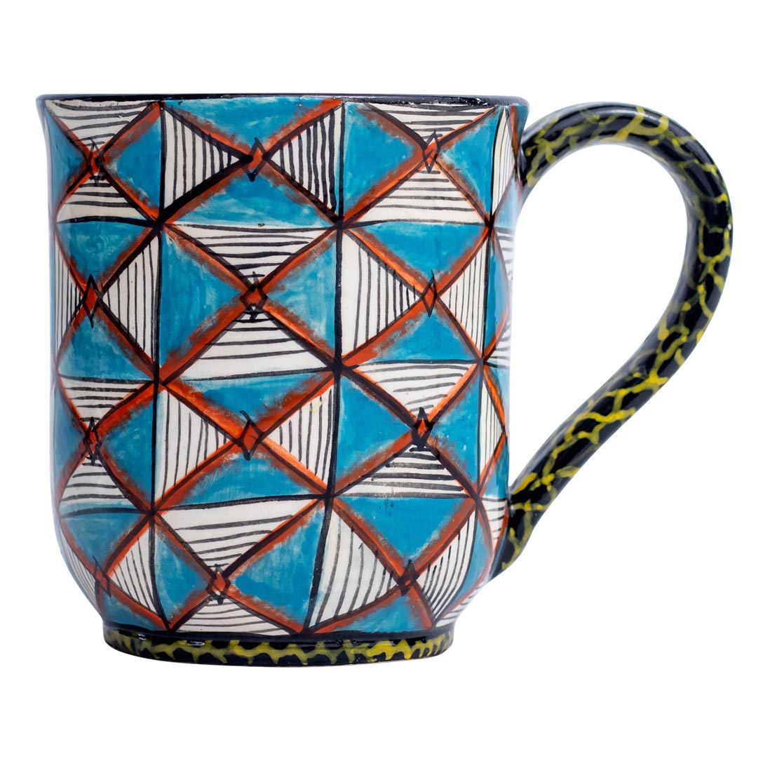 Giraffe shweshwe mug