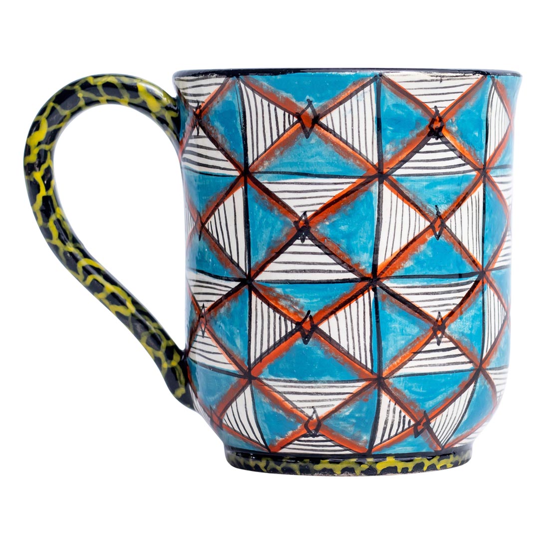 Giraffe shweshwe mug