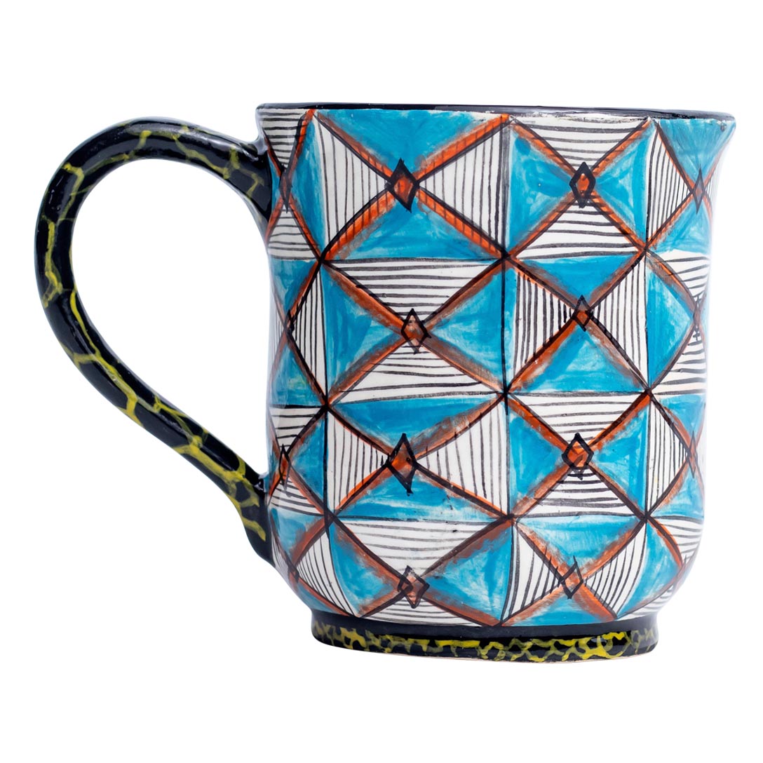 Giraffe shweshwe mug