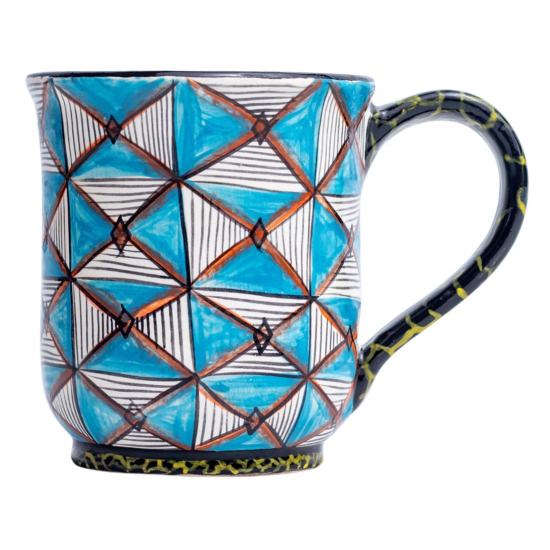 Giraffe shweshwe mug