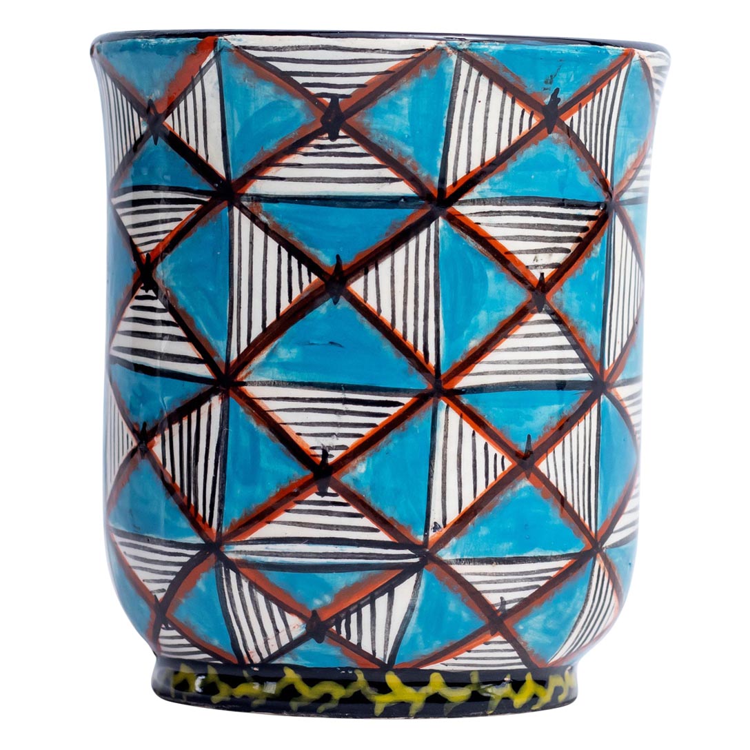 Giraffe shweshwe mug